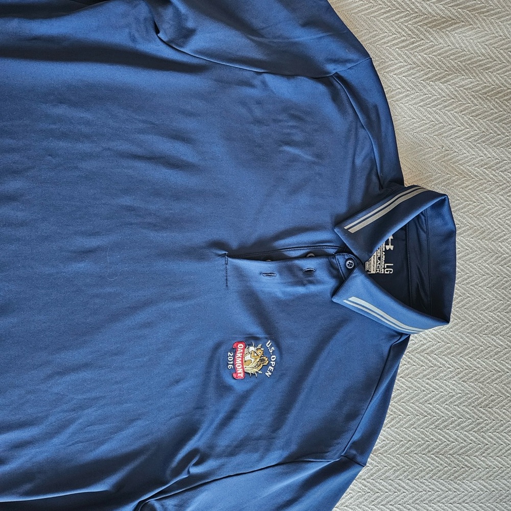 Under Armour Navy Polo Shirt with Embroidered Crest